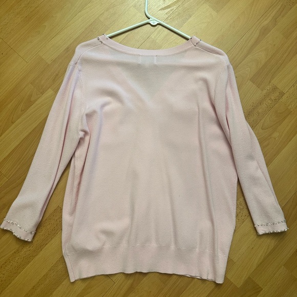 LEO & UGO PARIS - Baby Pink Cardigan with Crystals - Picture 8 of 9